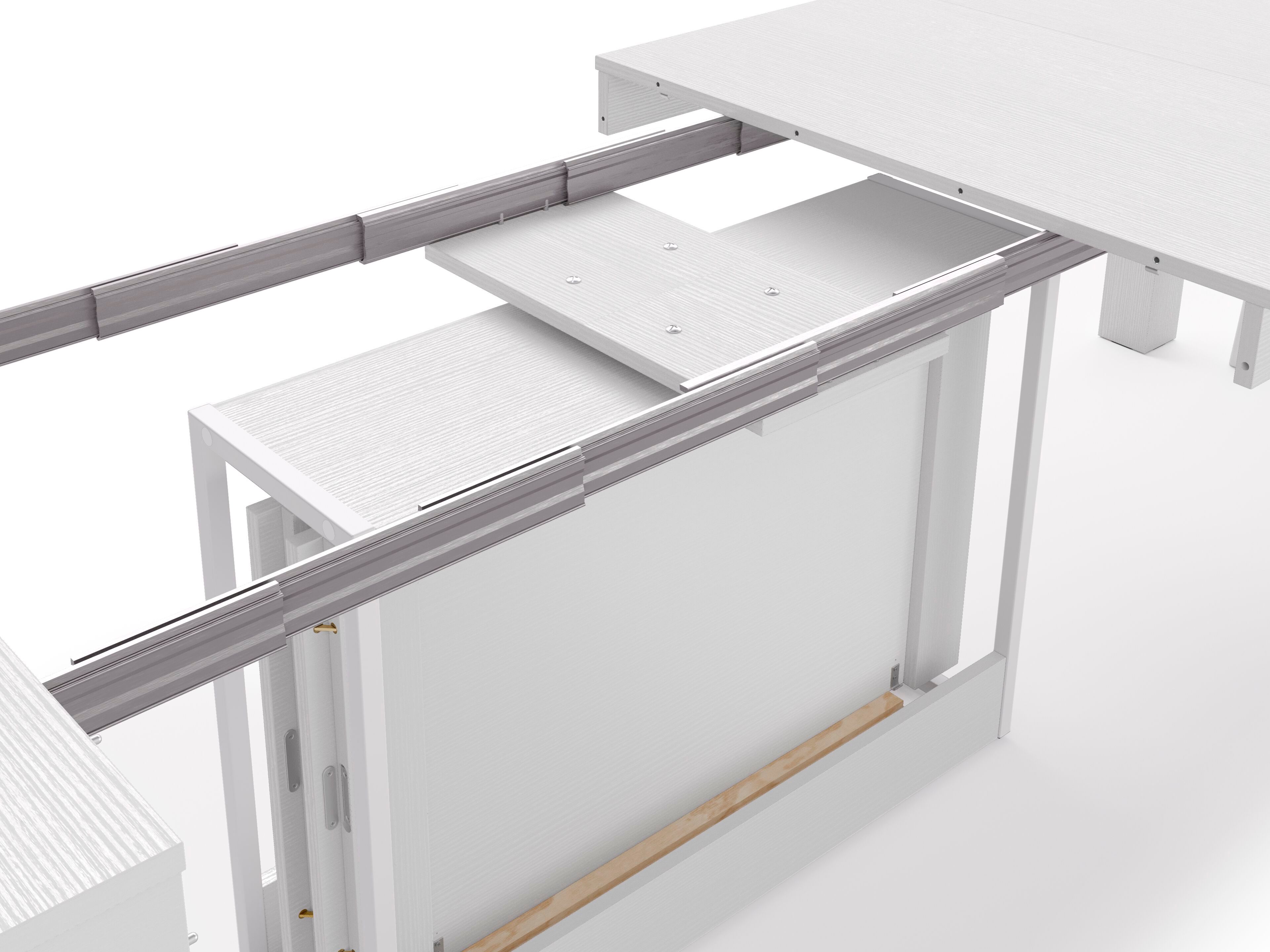 Прямоугольная выдвижная консоль из белого ясеня Mobili Fiver Rachele ARCH-00125694 - Вид №2