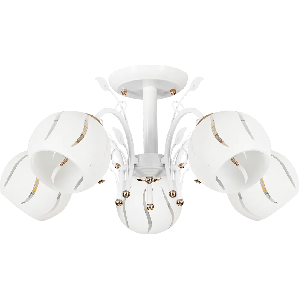 Люстра «Амплуа» от КЛЮЧНИК — 5-рожковая потолочная в белом цвете 82674268 STLM-0033637 - Вид №2