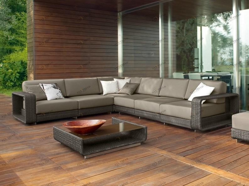 Roberti Модульный угловой садовый диван из алюминия Hamptons sun-id-1478133