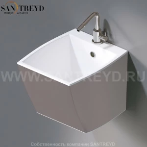 L253.351 Подвесная раковина настенная овальная A. e T. Italia SQUARE белая