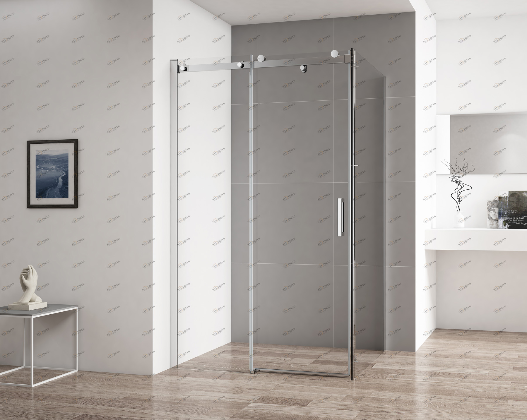 Душевой уголок CEZARES STYLUS-SOFT-AH-1-160/80-C-Cr 