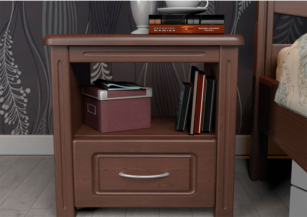 Тумбочка прикроватная для спальни коричневая "Венера" DREAMLINE  173385 Коричневый  - Вид №1