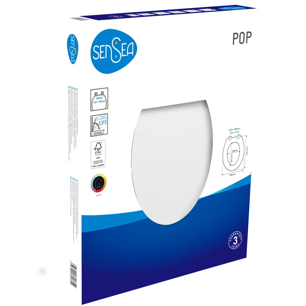 Сиденье для унитаза Sensea Pop без микролифта, цвет белый матовый STLM-2027870 - Вид №5