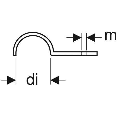 601.763.00.1 Скоба Geberit для трубы одинарная Geberit  - Вид №2