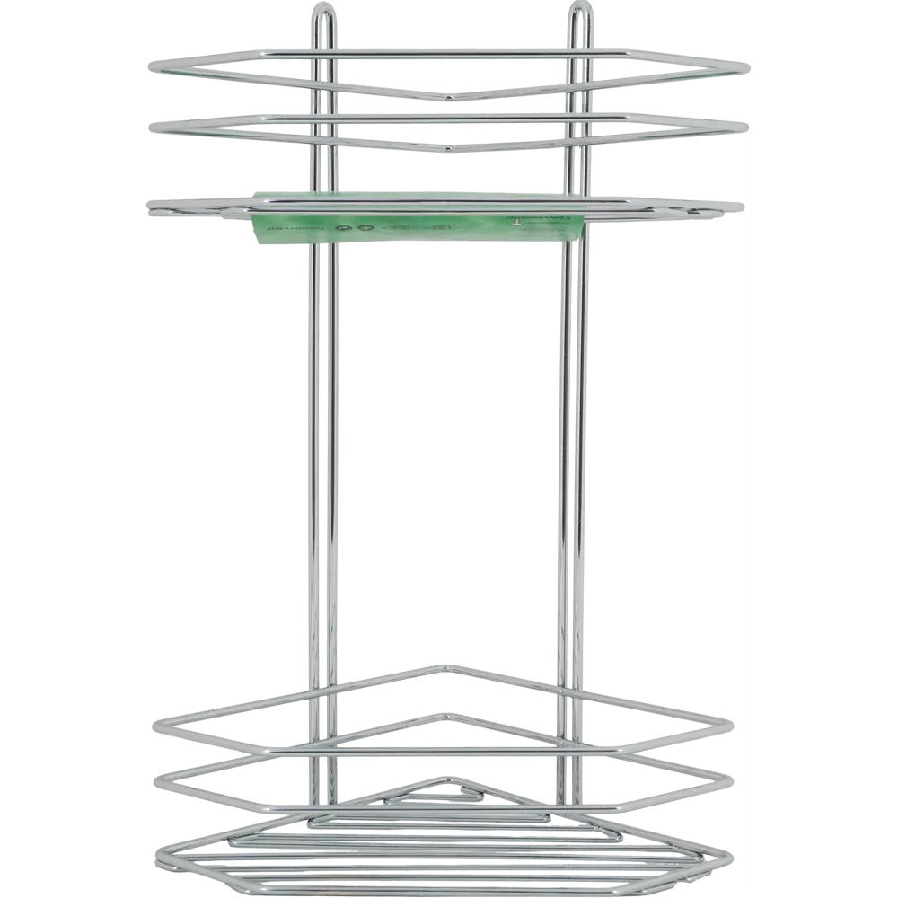 Полка для ванной комнаты угловая 2 яруса 19x19x37 см цвет хром 82732426 STLM-2133842 Santreyd Угловые хромированные - Вид №3