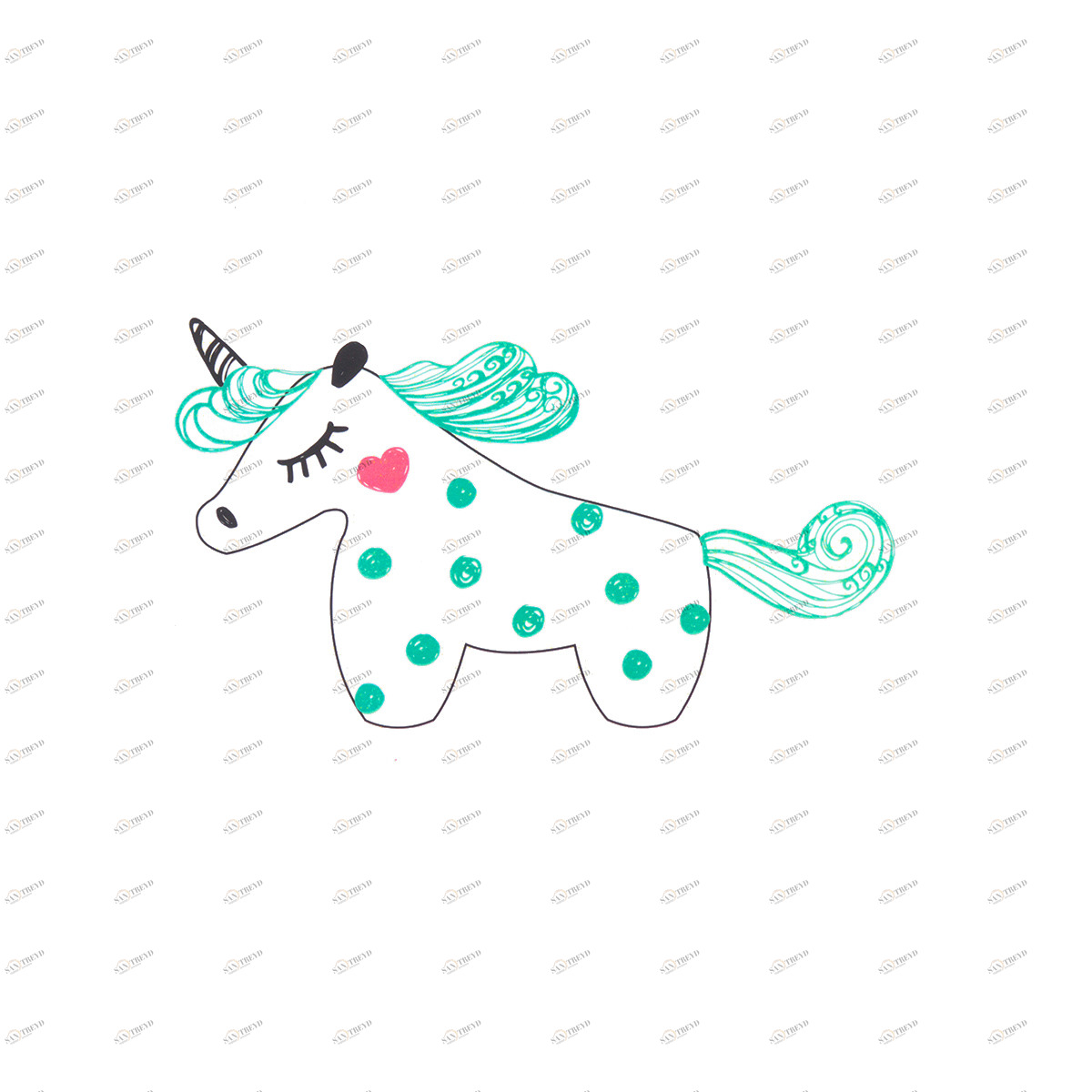 Декоративная наклейка Mint Unicorn VAMVIGVAM  282162 Белый;голубой Santreyd 