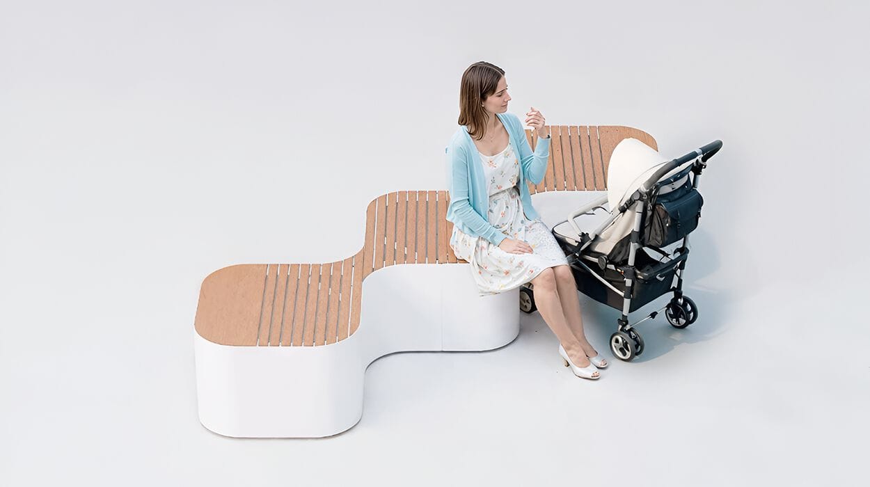 Скамейка с 3-мя встроенными модулями для сидения DIMCAR PINCH ARCH-00110186 - Вид №1