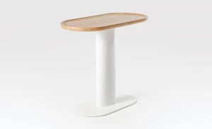 Liqui Contracts Овальный сервировочный столик из стали и дерева Georgie