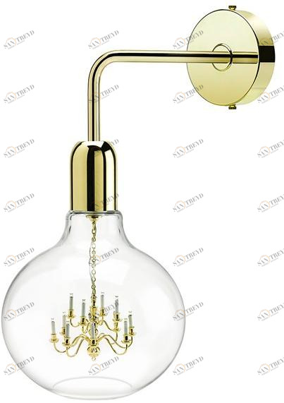Mineheart Настенный светильник из стекла и латуни King edison Lig/088-lig/073