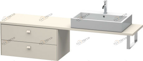 BR512909191 Brioso Шкафчик для компактной консоли Серо-коричневый декор Duravit