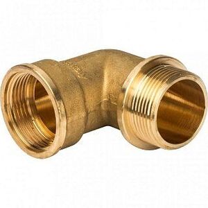 Угольник ВН с упором 1 1/4" латунь STOUT