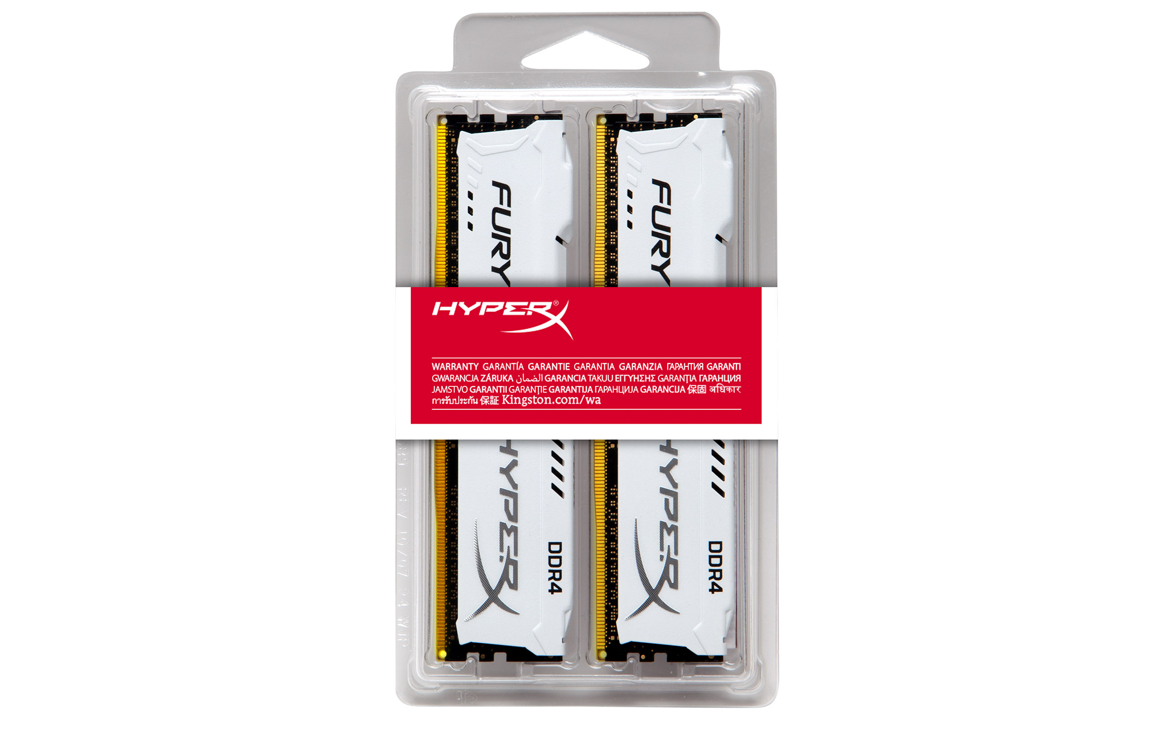 HX429C17FW2K2/16 16gb 2933mhz ddr4 cl17 dimm (kit of 2) hyperx fury white Kingston Santreyd  - Вид №4