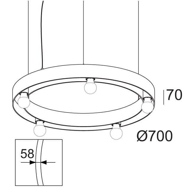 Металлический светодиодный подвесной светильник Deltalight Super-Oh ARCH-00064635 - Вид №8