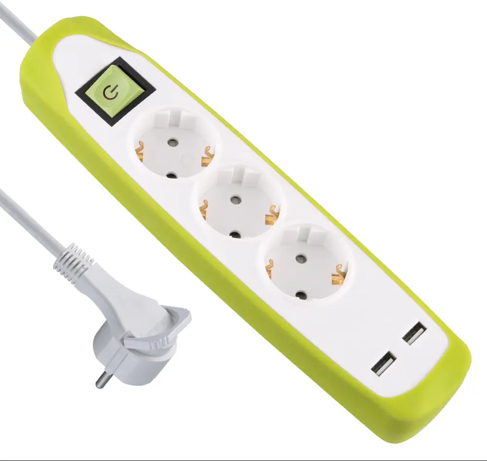 Сетевой удлинитель Electraline с USB-портами и защитой от детей 82246906