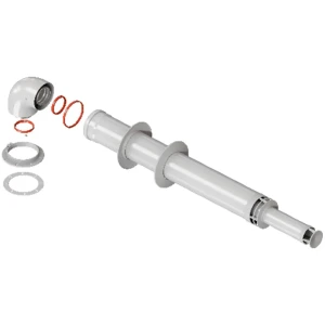 Комплект дымохода Rommer антилёд 60/100 - 1000мм в комплекте фланец RCA-6010-241000