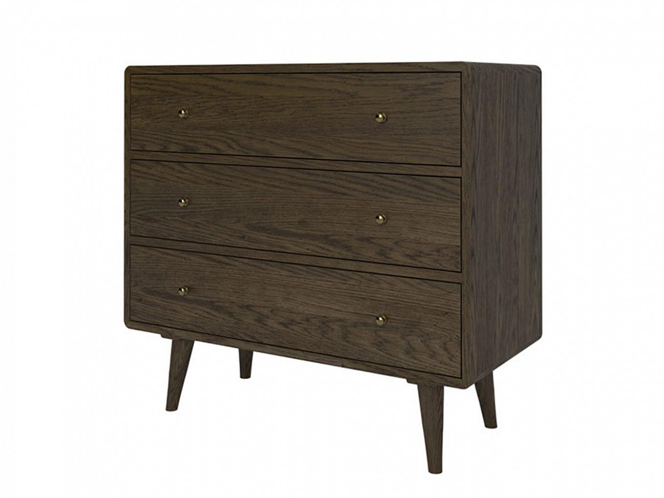 Комод с 3 ящиками коричневый Willson FURNITERA ДИЗАЙНЕРСКИЕ 120327 Коричневый  - Вид №1