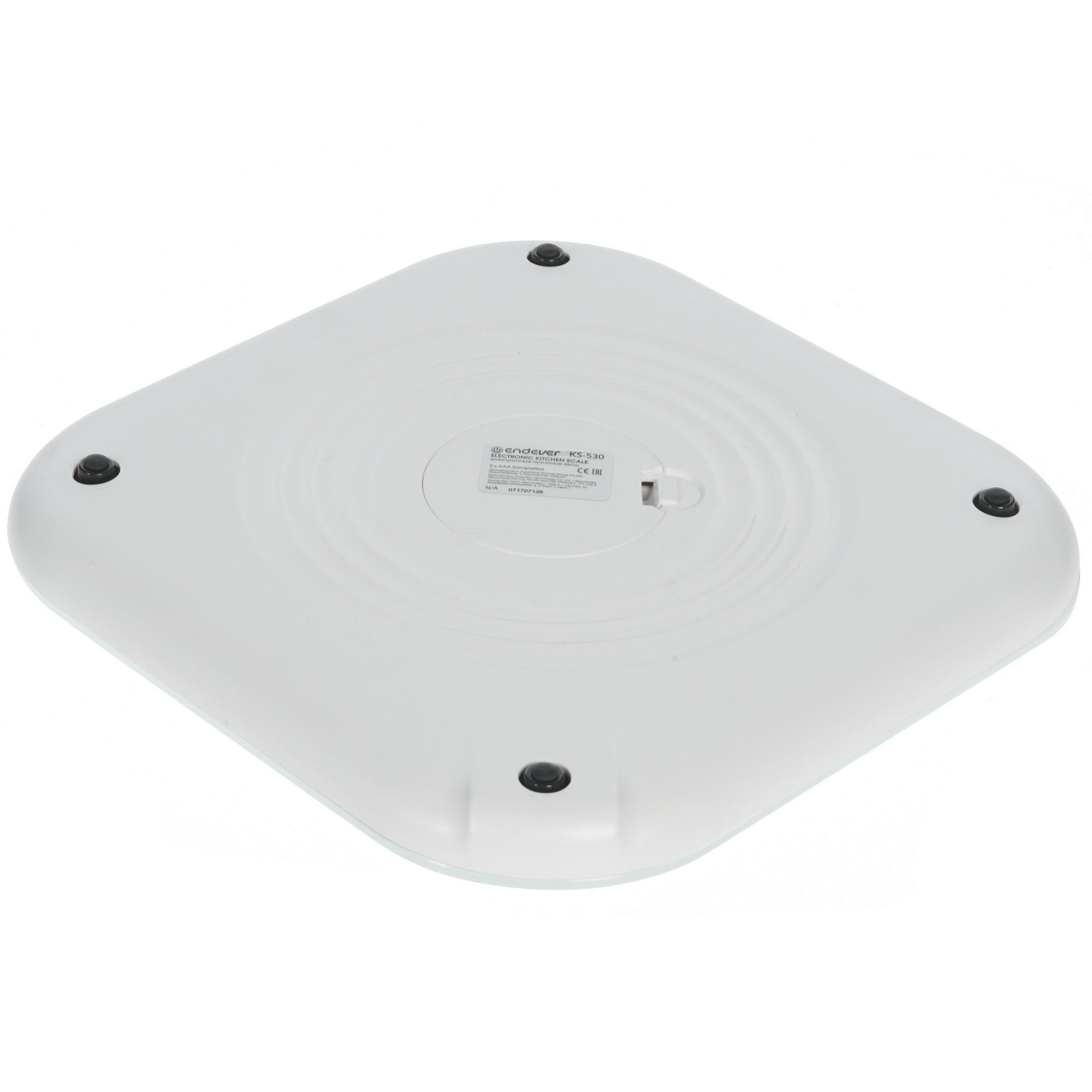 1198621 Кухонные весы Endever KS-530 белый STDN-0030179 - Вид №3
