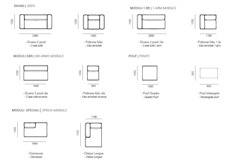 Ткань диван Kico Living Complements ARCH-00140698 - Вид №4
