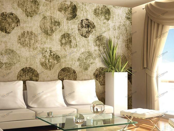 GLAMORA Виниловые обои в горошек Stripes & squares sun-id-1425656