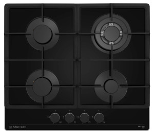 9168781 Газовая варочная поверхность Meferi MGH604BK GLASS POWER