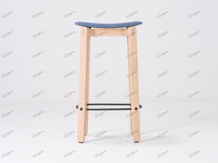 Gazzda Барный стул из ткани с подставкой для ног Nora sun-id-1451292