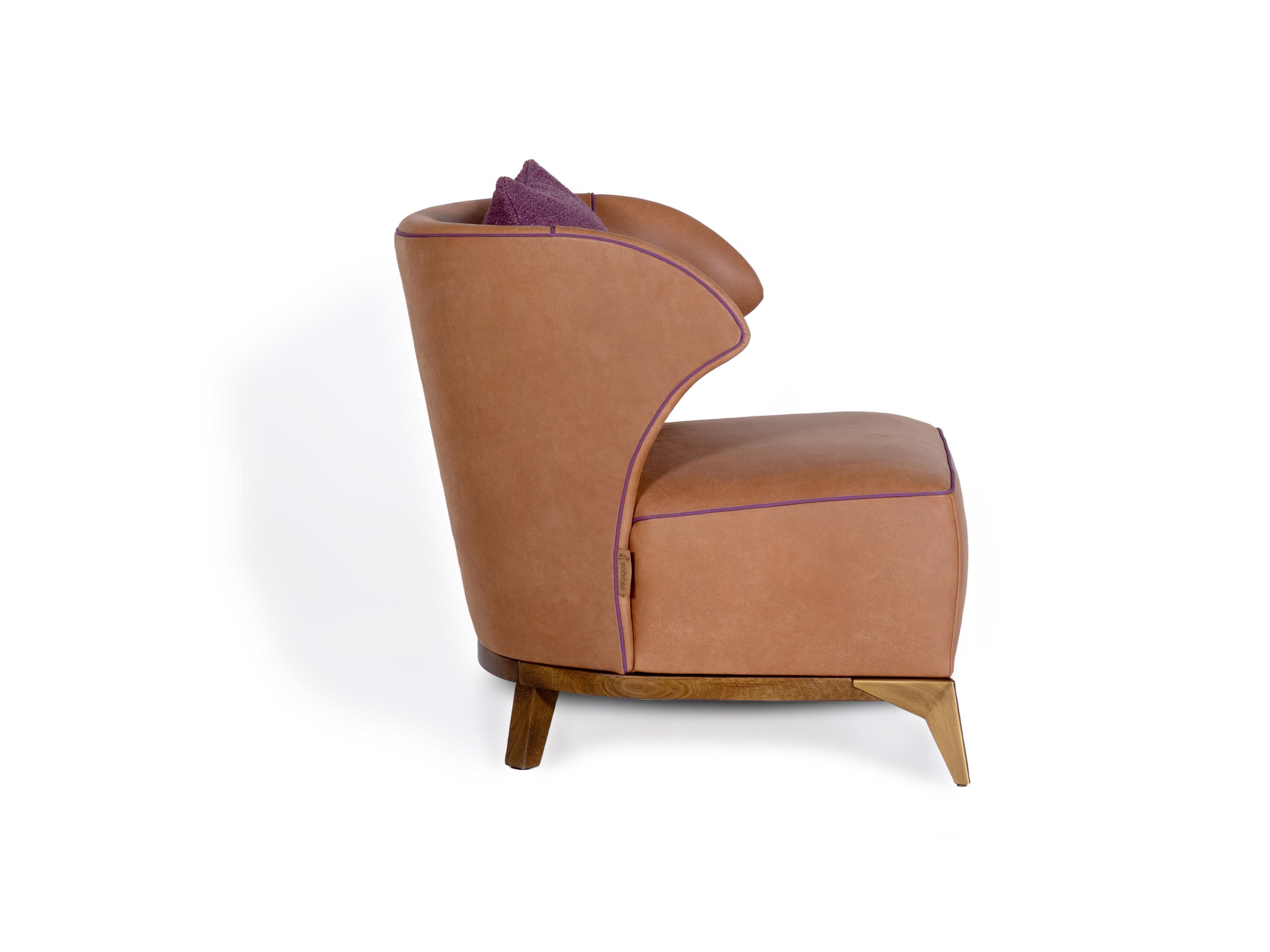 Дикий кожаный стул Mantellassi 1926 Agostina ARCH-00040728 - Вид №6