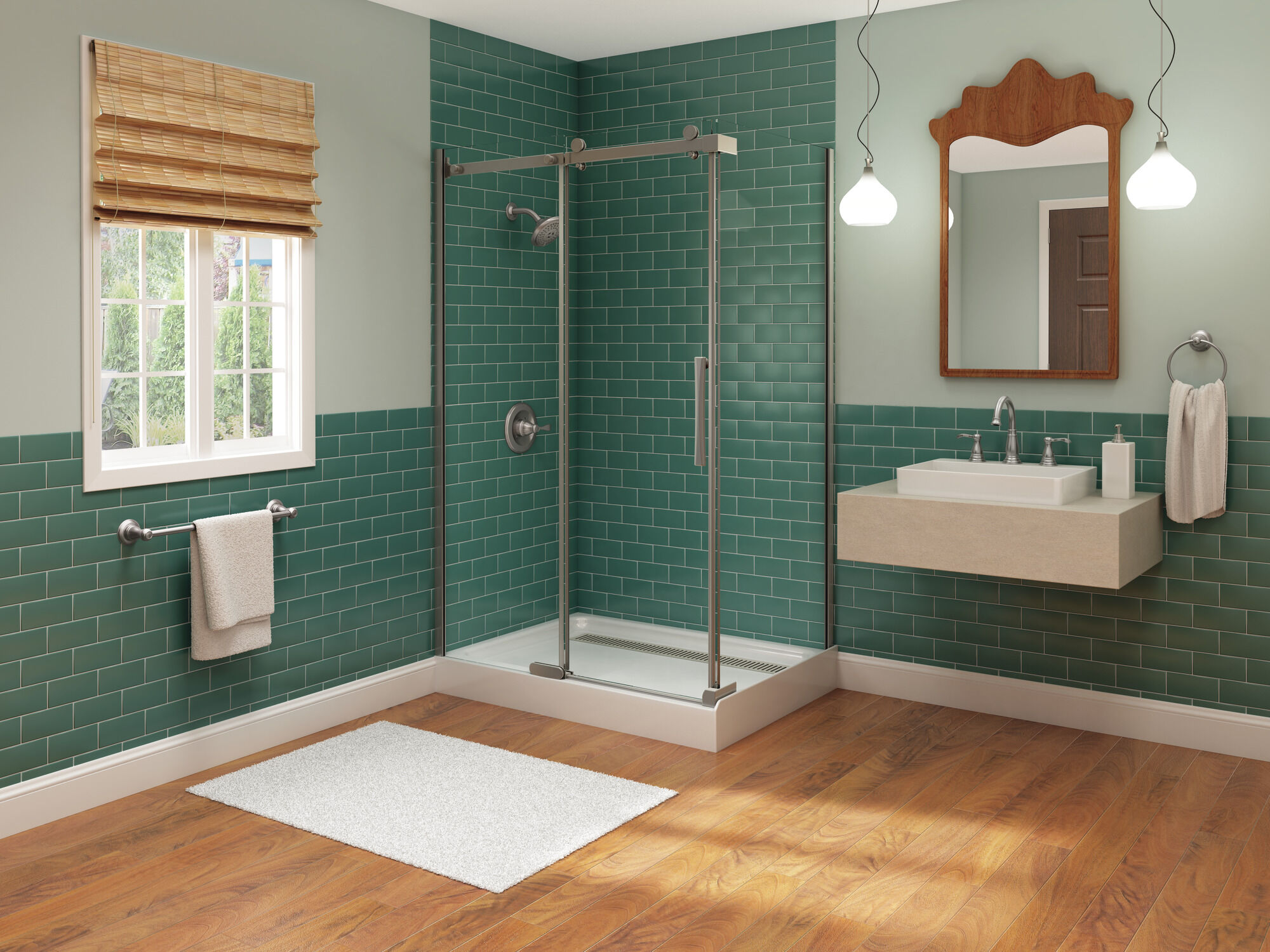 35984LF-BN-ECO Смеситель для ванной комнаты с двумя ручками Delta Faucet Porter Матовый никель - Вид №2