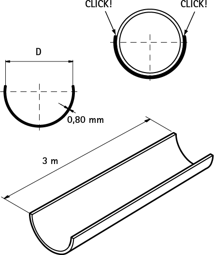0635392 BIS Полукруглые профили поддержка для пластмассовых труб walraven  - Вид №1
