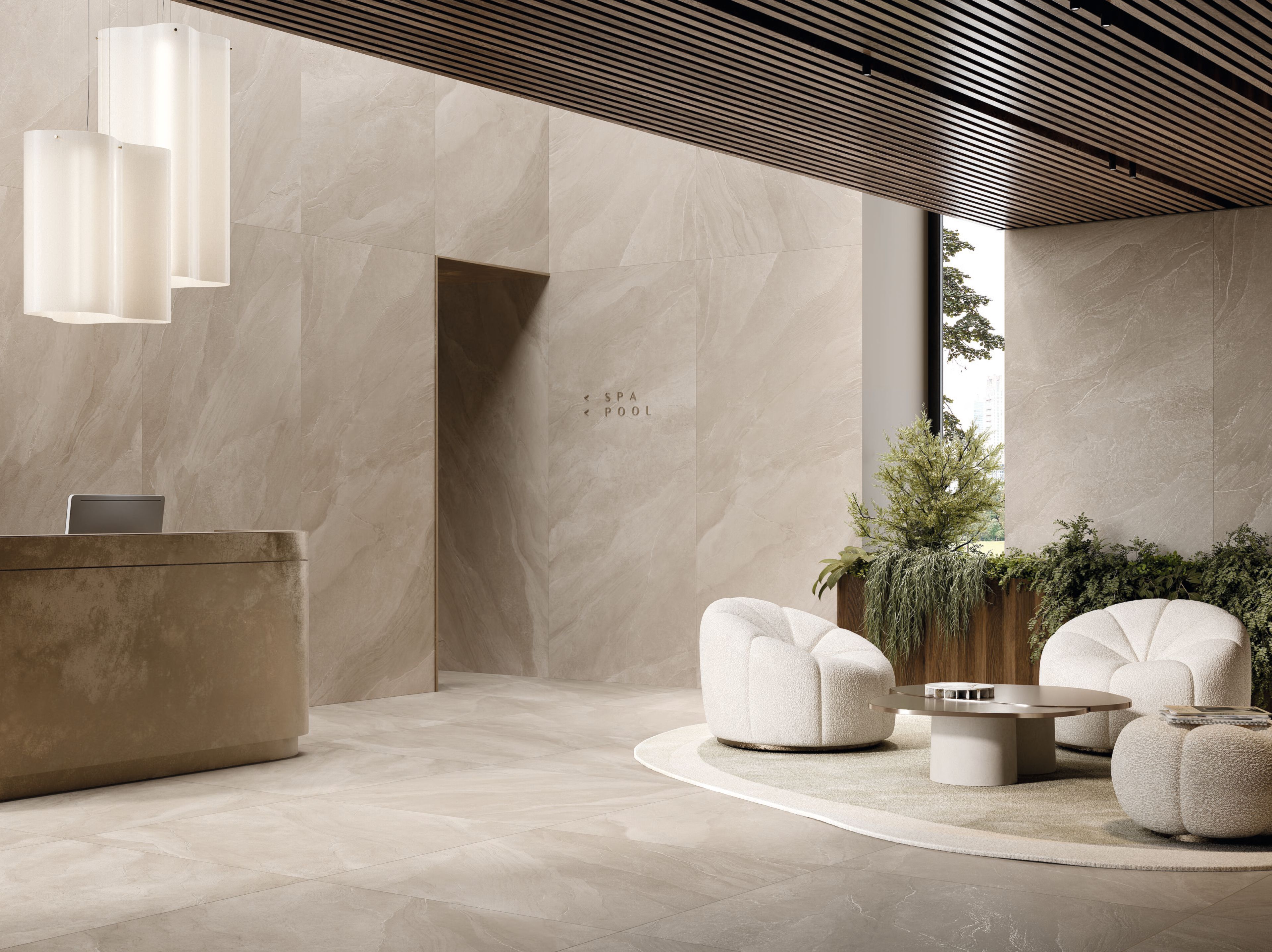 Пол / облицовка керамогранита с эффектом камня CERAMICA FONDOVALLE Slaten Stone ARCH-00053638