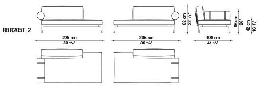 B&B Italia Outdoor 2-местный тканевый садовый диван Ribes sun-id-1372306 - Вид №30