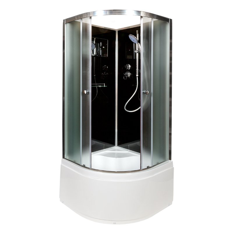 ЕМ1511 L N LED с гм. Душевая кабина DETO Серия EM B10 BLACK - Вид №1