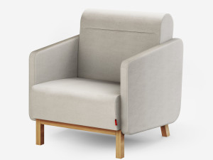 Шерстяное кресло с подлокотниками