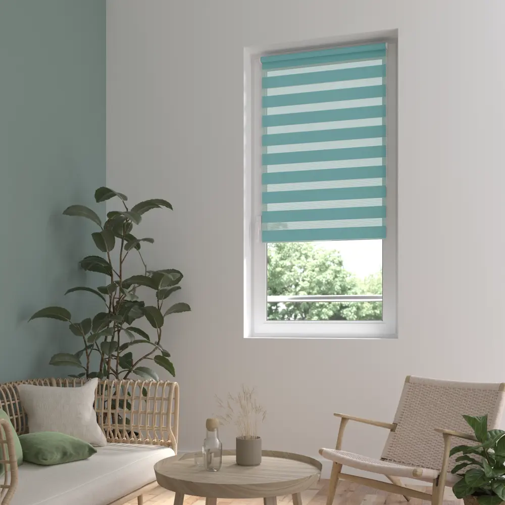 Штора рулонная день-ночь Inspire Peter 55x160 см бирюза Aqua 3 82691101 STLM-2087007 - Вид №10