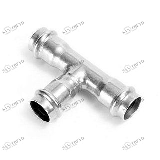 Тройник пресс 35 х 28 х 35 нержавеющая сталь IBP PS51300352835