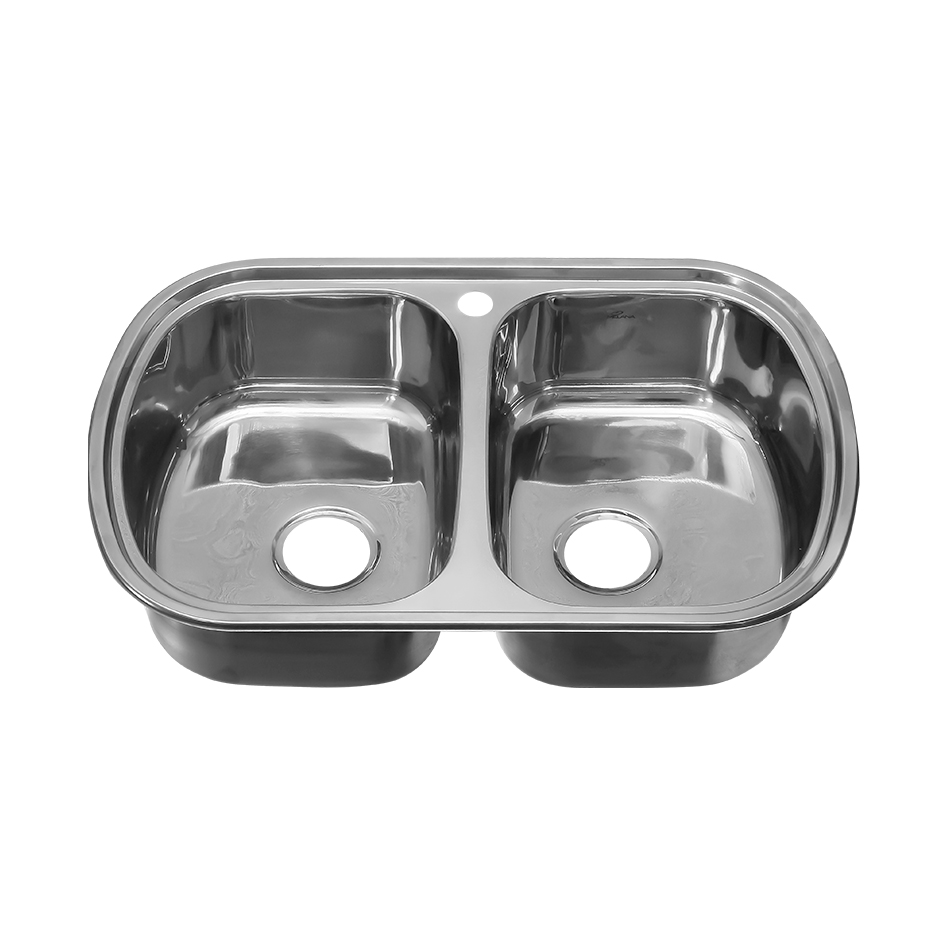 Мойка 7749S MELANA 0,8/180 2-я чаша врезная прямоугольная с сифоном (229 t *7) 229 t (*7)