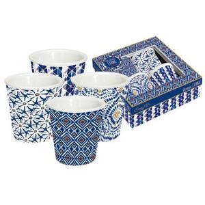 Набор из четырех кружек для эспрессо «Шибори» в подарочной упаковке