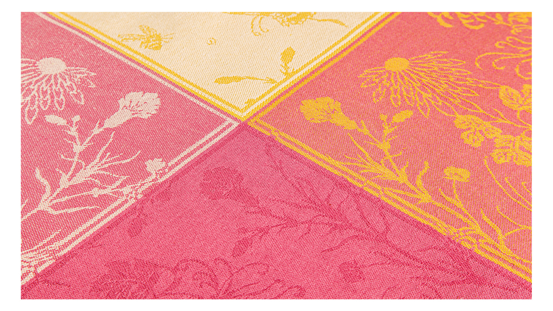 10610817 Яковлевский жаккард Скатерть прямоугольная Яковлевский Жаккард Летняя 140х170см желто-фиолетовая, полулен Ткань  - Вид №2