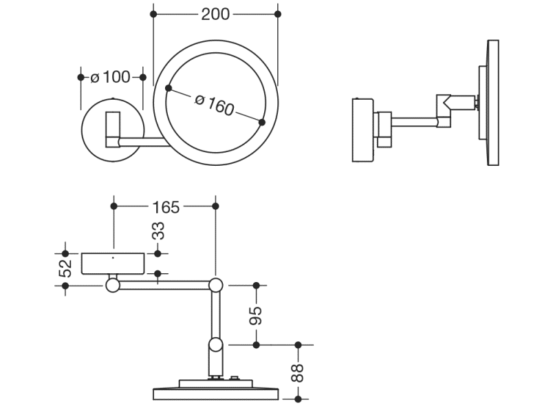 950.01.26040 Косметика с подсветкой HEWI Spiegel  - Вид №6