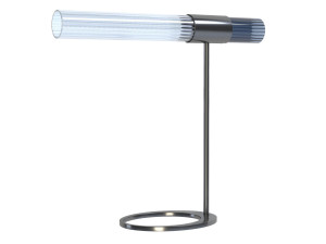 Светодиодная настольная лампа из латуни и цветного стекла