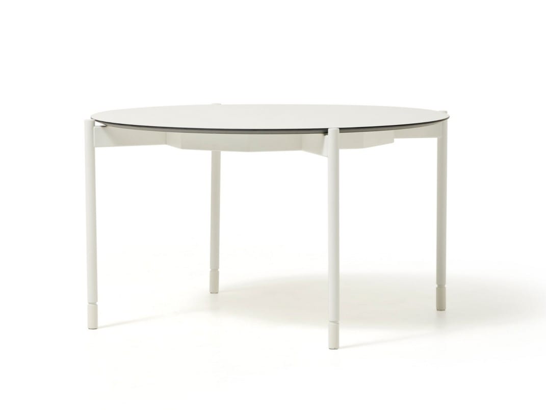 Круглый журнальный столик с металлическим основанием и столешницей из HPL Diemme ARCH-00064247