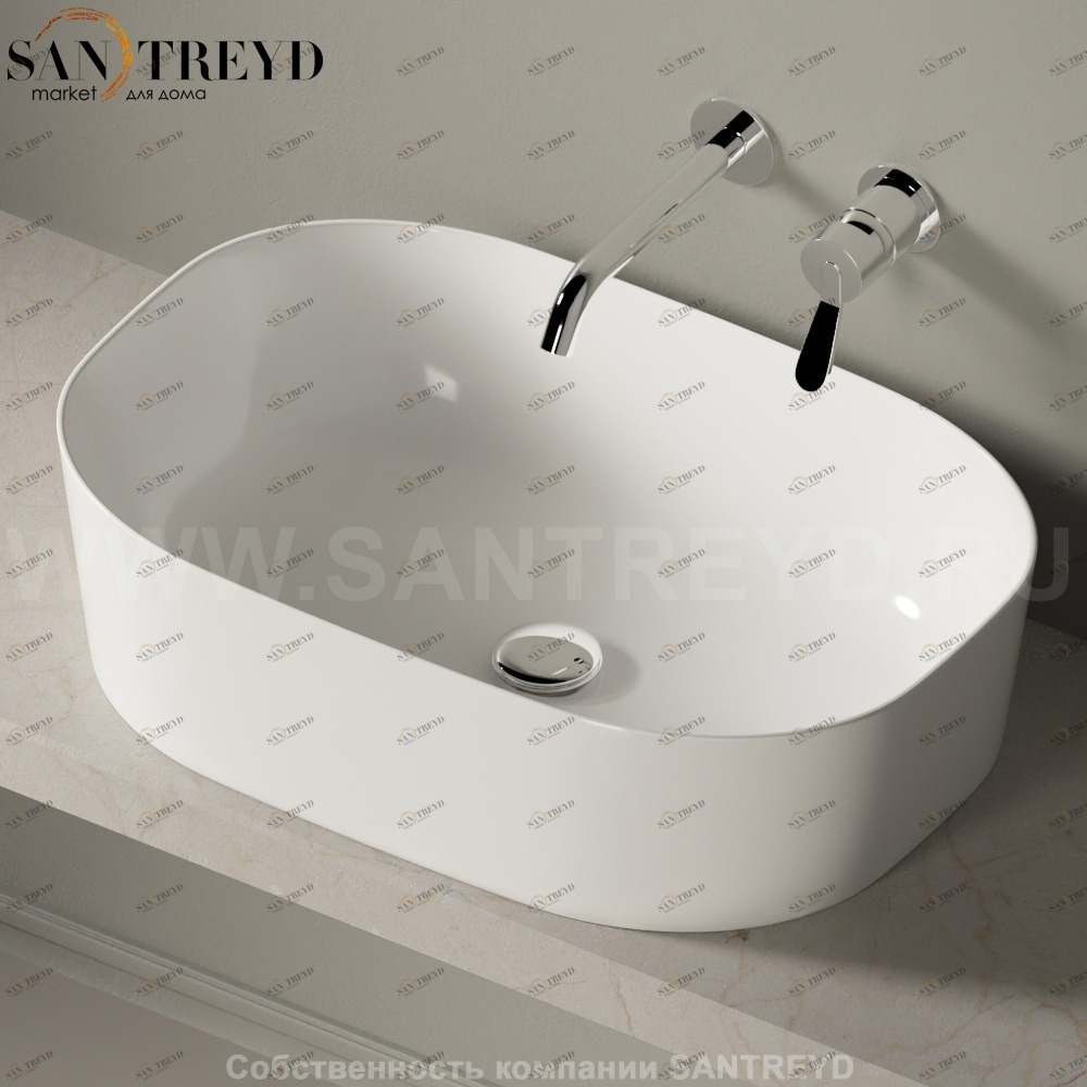 ACER0701ZZ Накладная раковина на столешницу  овальная Agape 