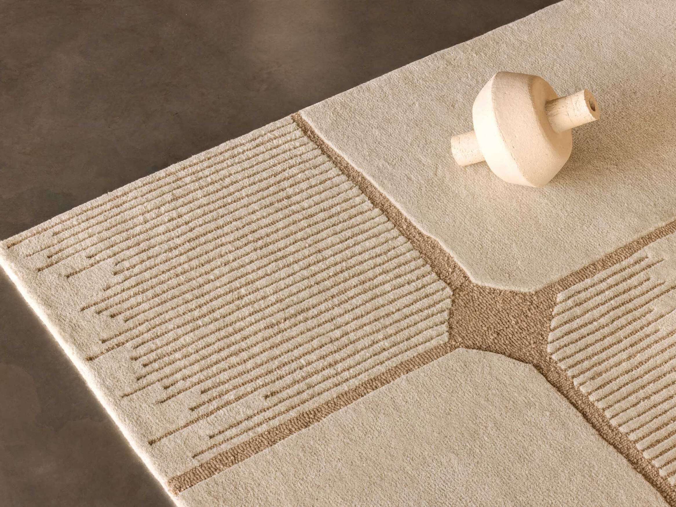 Ковер ручной работы из шерсти с геометрическим рисунком Élitis MARCEL ARCH-00049643 - Вид №4