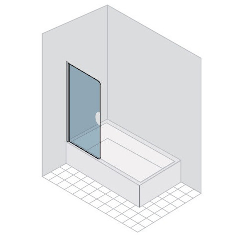 45253 Душевое ограждения на борт вынны DUKA Италия Vertica - Вид №1