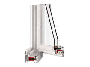 Окно с двойным остеклением из ПВХ