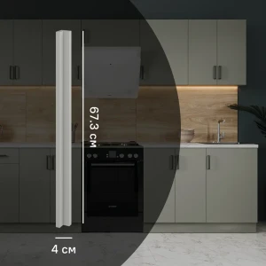 Угол для кухонного шкафа Нарбус 4x67.3 см ЛДСП цвет серый