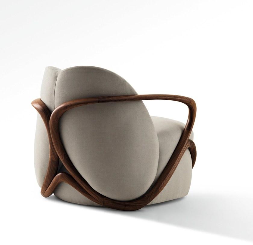 Giorgetti Кресло из ткани с подлокотниками sun-id-1372147 - Вид №1