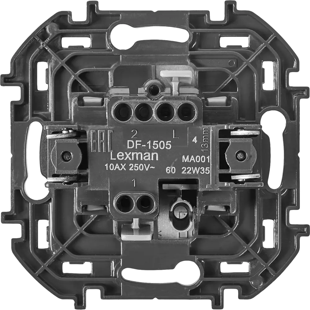 LEXMAN Lilian — выключатель одноклавишный алюминиевый для скрытого монтажа 86761696 STLM-0071404 - Вид №2