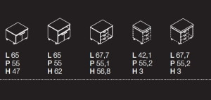 Низкий офисный шкаф с распашными дверями с колесами