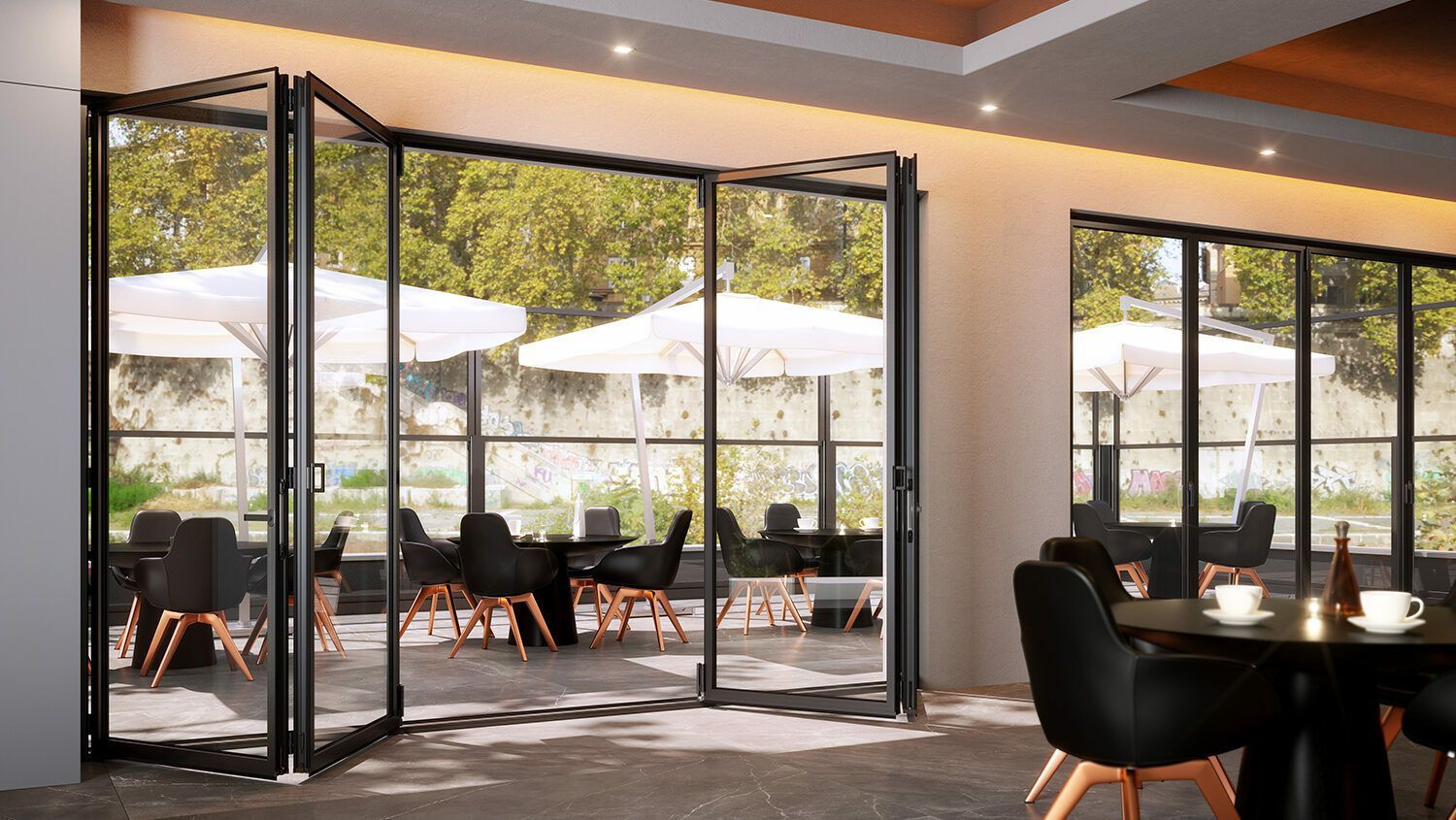 Алюминиевые складные двери для перголы GLM Outdoor Solutions MF6500 ARCH-00151491