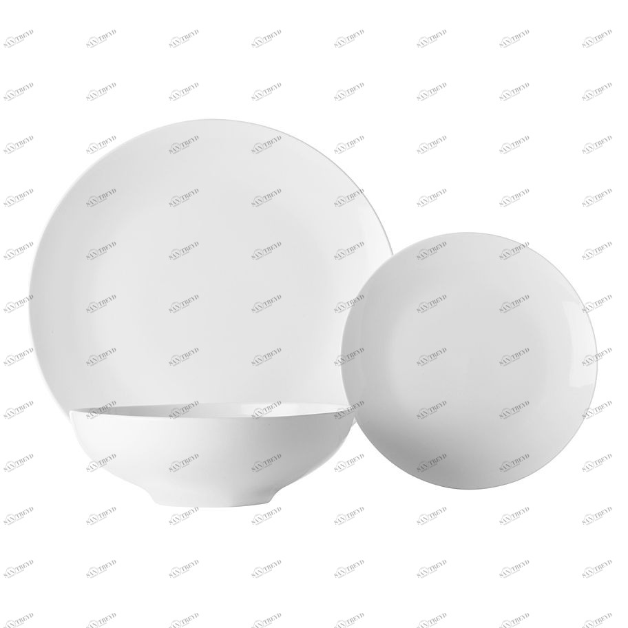 Столовая посуда фарфоровая 12 предметов белая "Белая коллекция" MAXWELL & WILLIAMS БЕЛАЯ КОЛЛЕКЦИЯ 00-3946646 Белый 